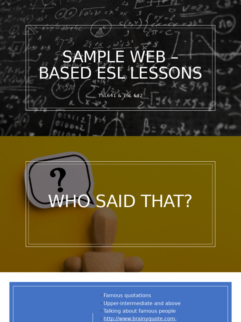 Week 5 D. Sample Web-Based Esl Lessons | PDF | Fashion