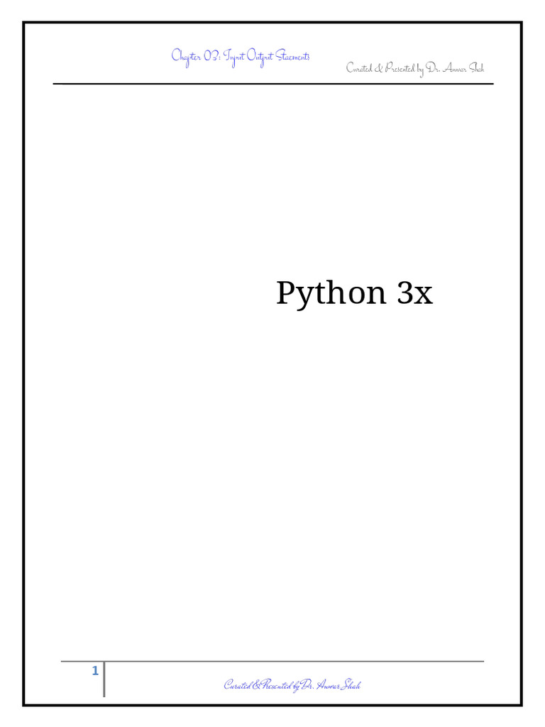 Python Input and Output Statements | PDF | Parameter (Computer ...
