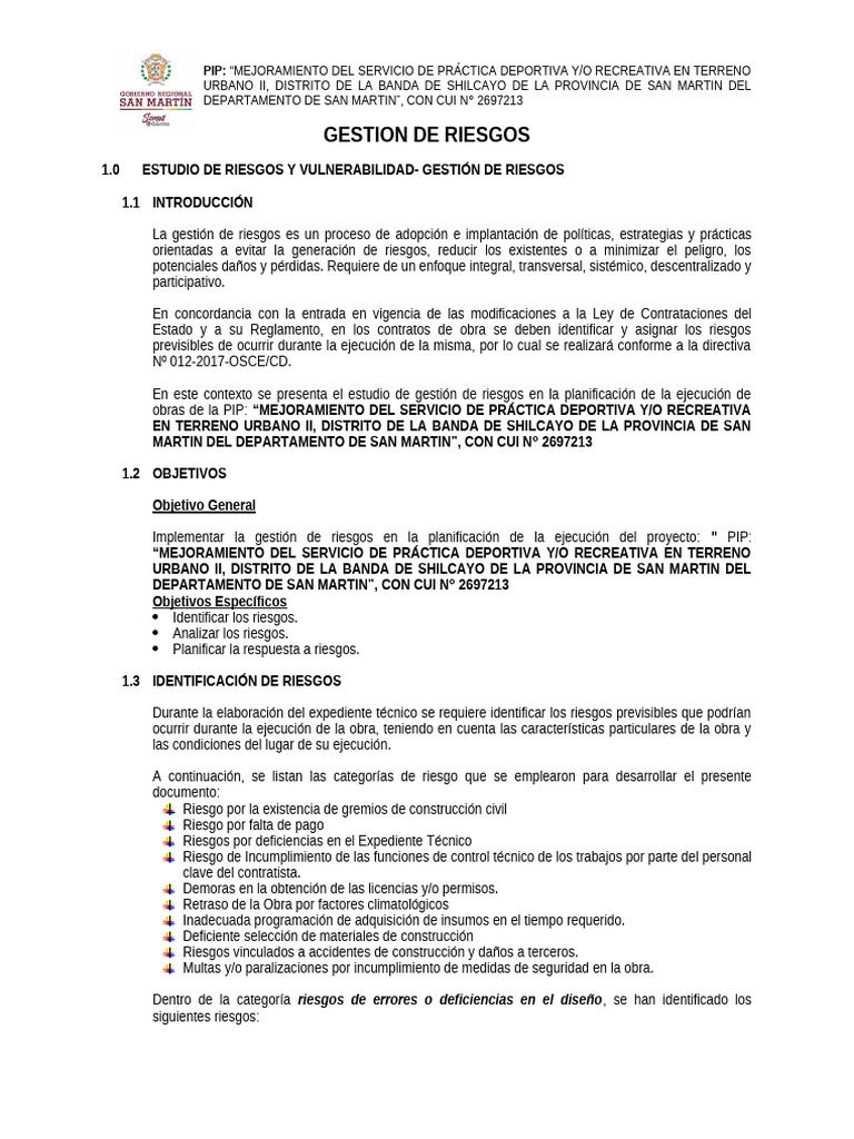 Gestion de Riesgos-Directiva 012-2017 | PDF | Riesgo | Ciencia actuarial