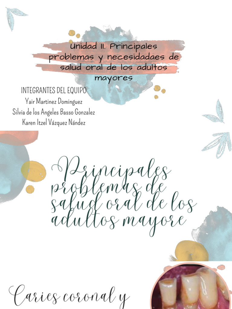 Salud Oral en Adultos Mayores: Problemas y Tratamientos | PDF | Higiene ...