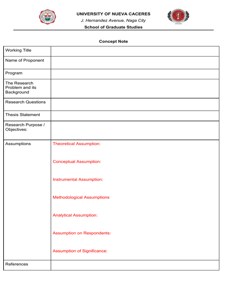 Concept Note Template | PDF