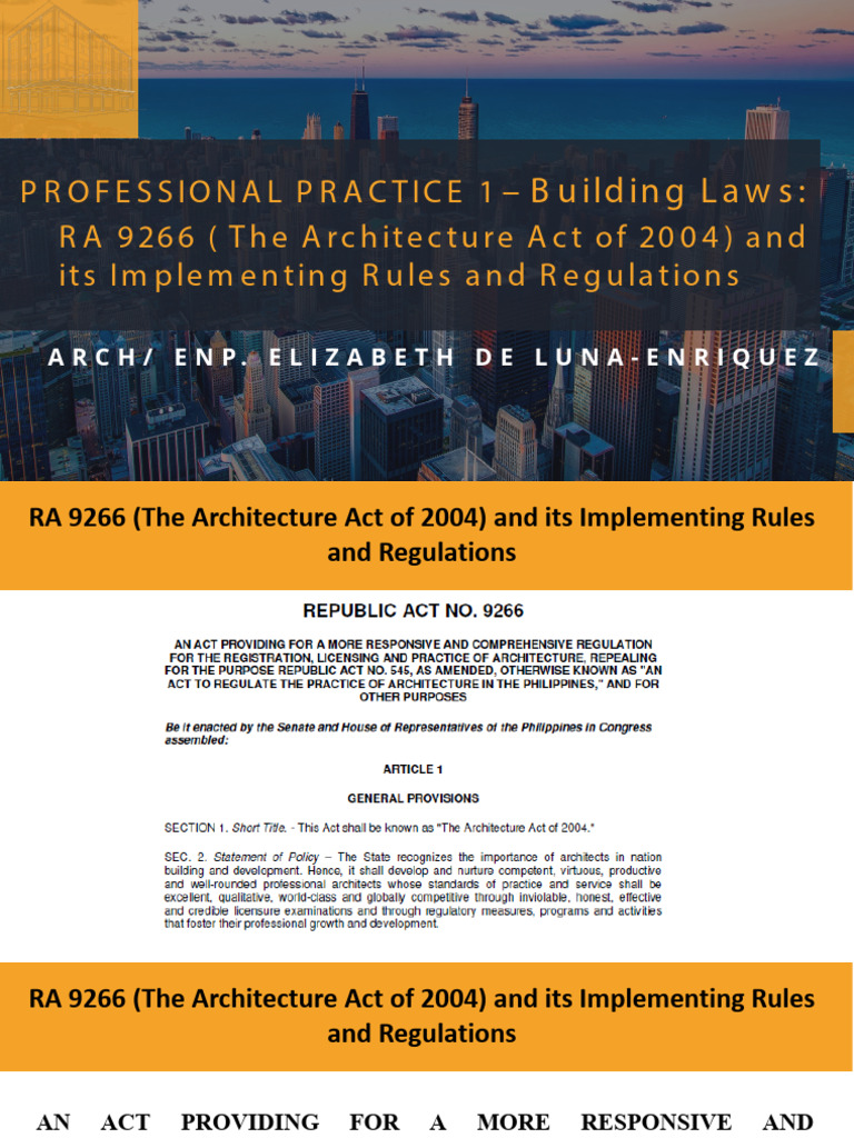Ra 9266 Cafa PP111 | PDF | Academic Degree | Architect