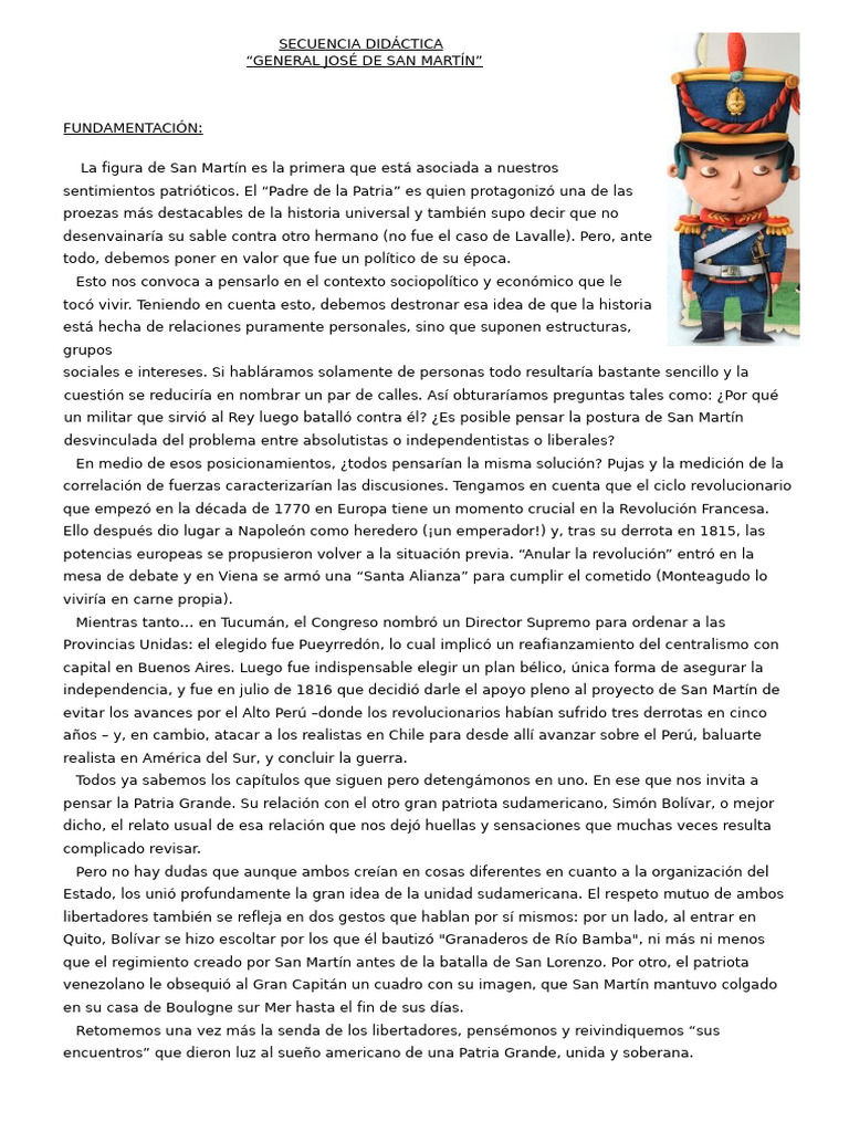 Secuencia San Martin 4to | PDF