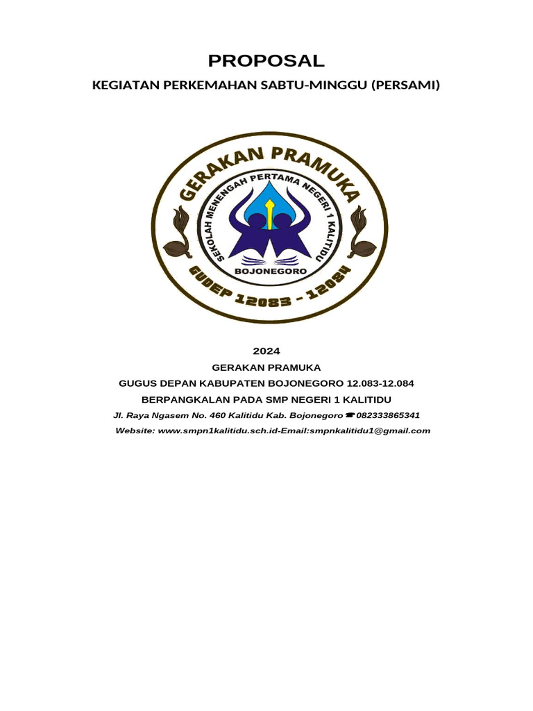 Proposal Persami SMP Negeri 1 Kalitidu | PDF