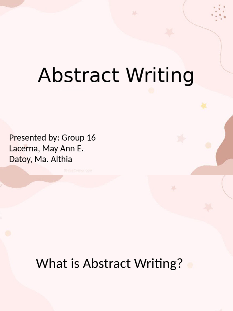 Abstract Writin-WPS Office | PDF
