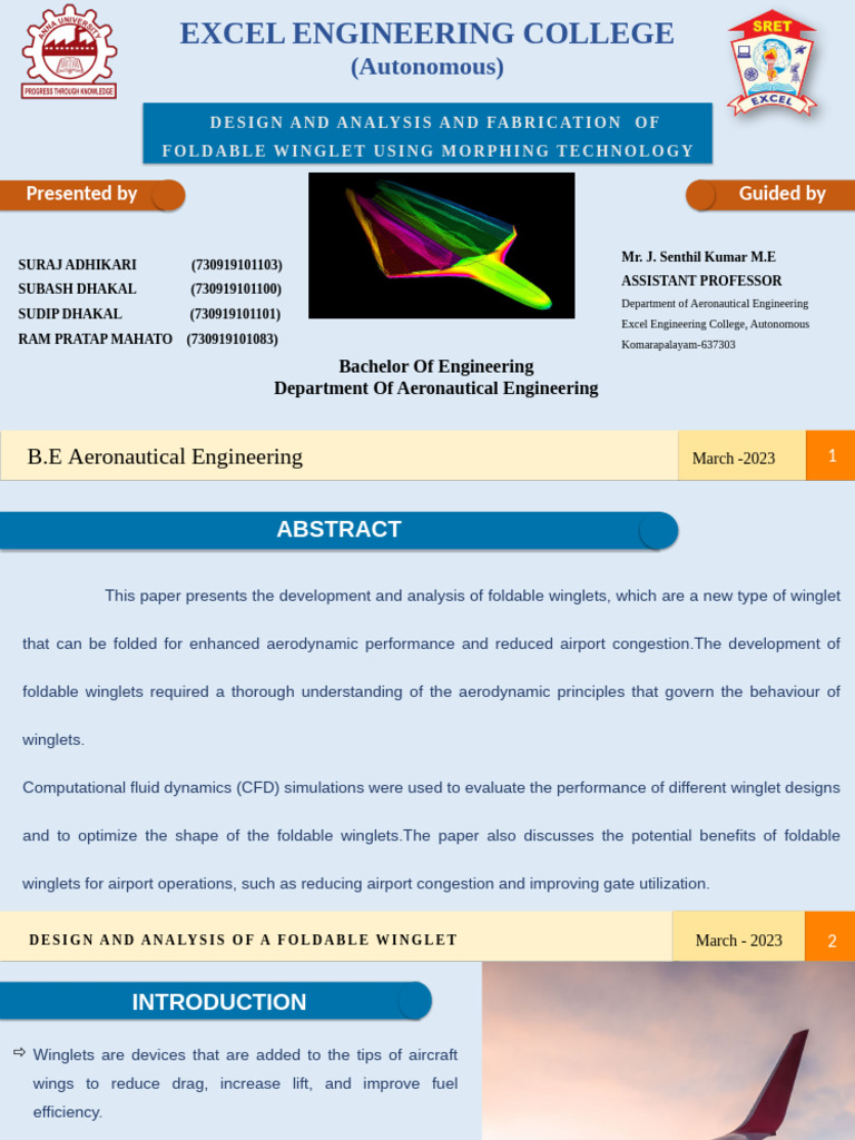 Foldable Winglet Design Analysis | PDF | Airfoil | Lift (Force)