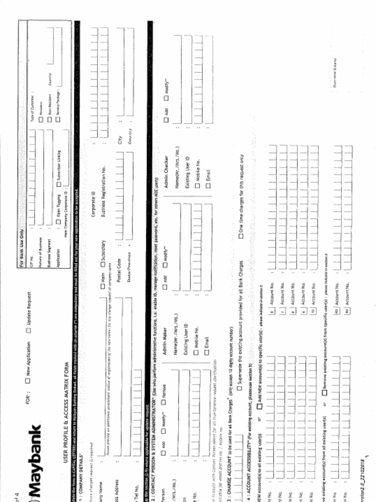 MBB Maintenance Form | PDF