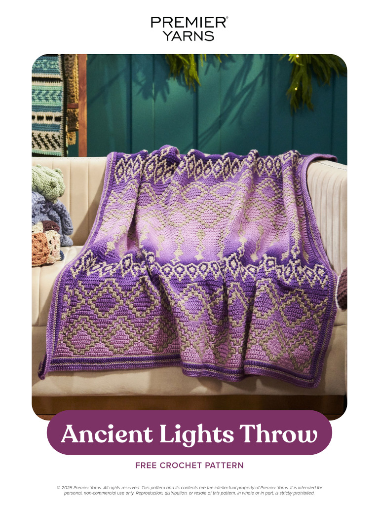 Free Ancient Lights Throw Pattern | PDF | Crochet | Textile Arts