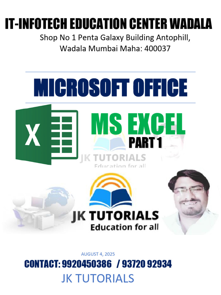 MS Excel Basics and Applications Guide | PDF | Microsoft Excel | Software