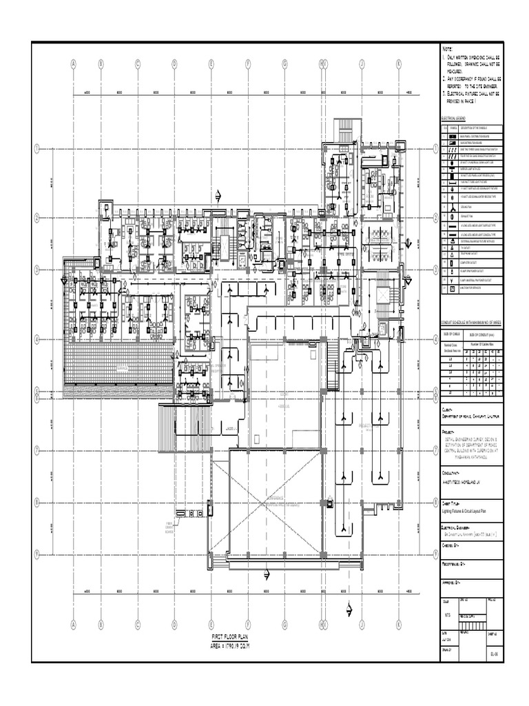 Project Office First Floor Plan Layout | PDF | Electrical Components ...