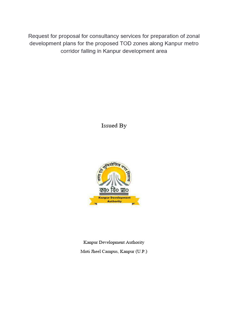 RFP for TOD Zone Development Plans | PDF | Audit | Request For Proposal