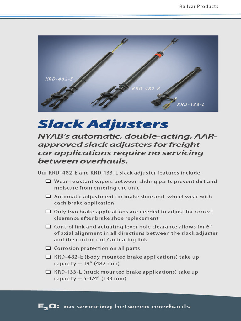 AAR-Approved Slack Adjusters Overview | PDF