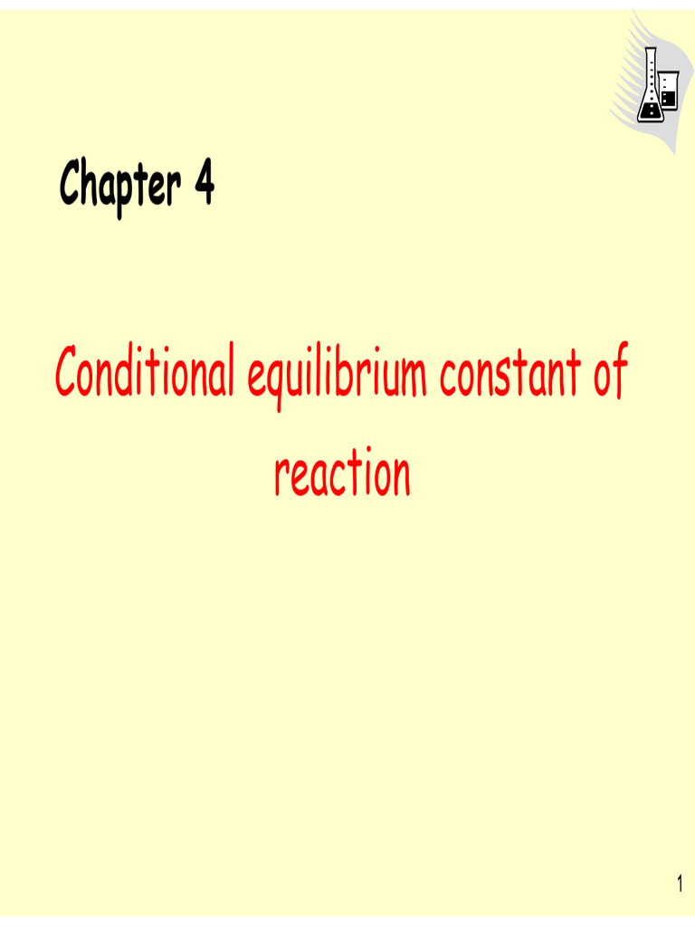 P1 - Chp4 - Conditional Equilibrium Constants - 242 | PDF | Chemical ...