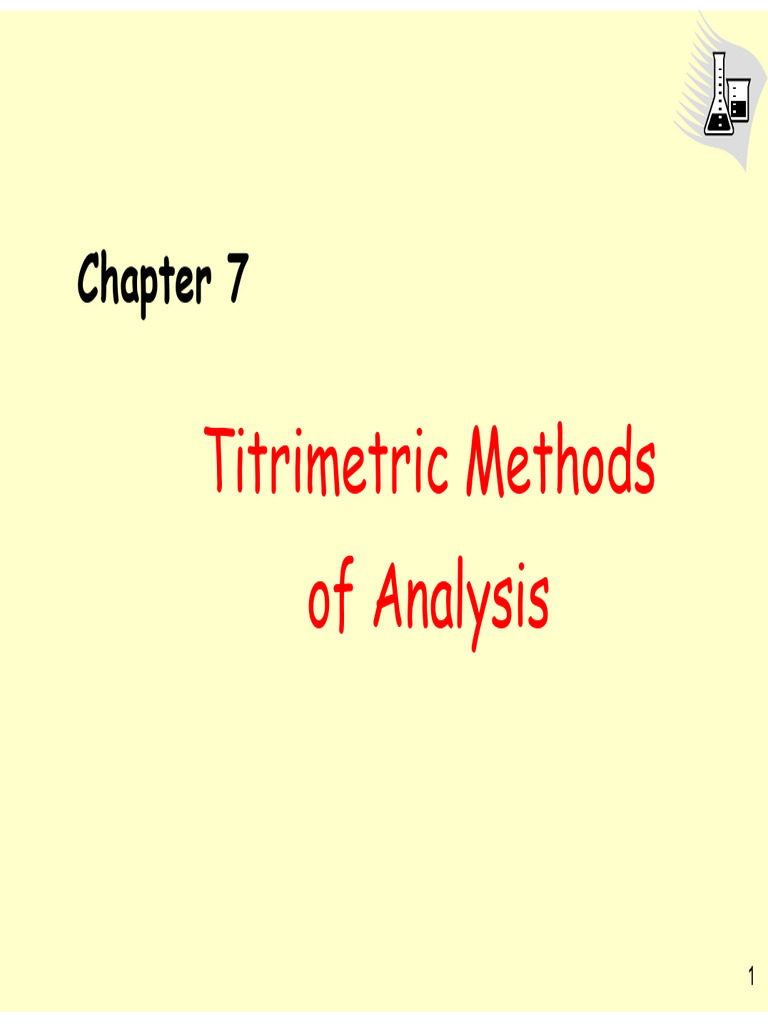 P2 - Chp7 - Titrimetric Analysis - 242 | PDF | Titration | Chemistry