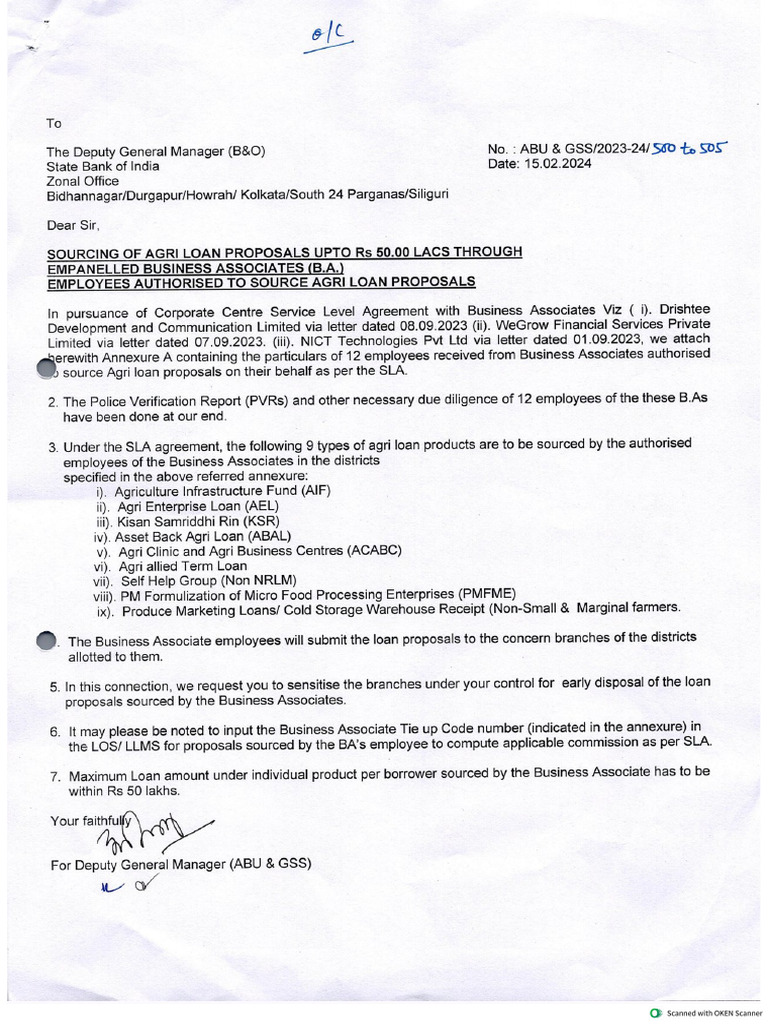Business Associate Letters-1 | PDF