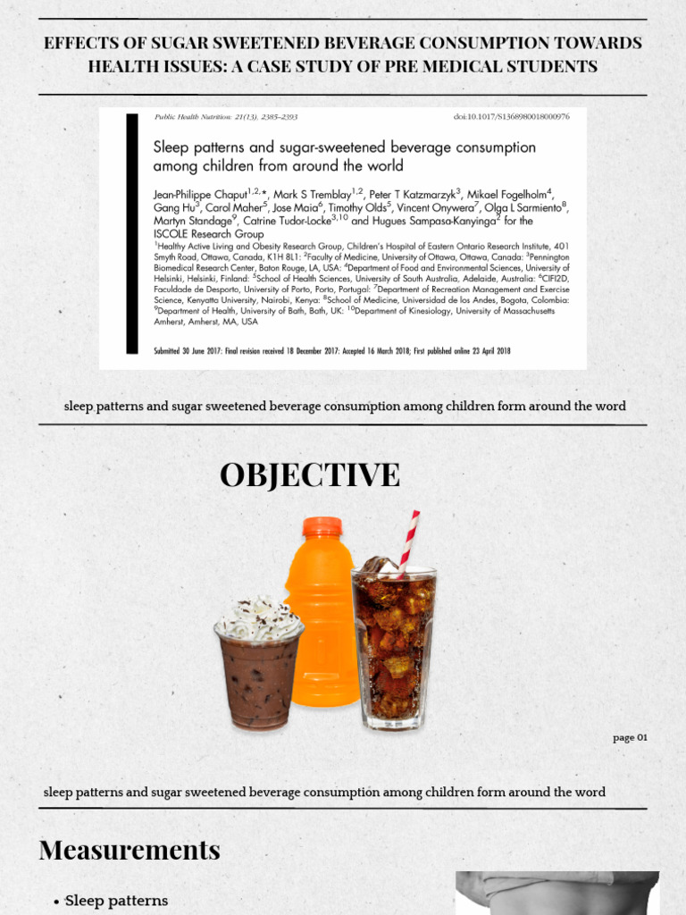 Effects of Sugar Sweetened Beverage Consumption Towards Health Issues A ...