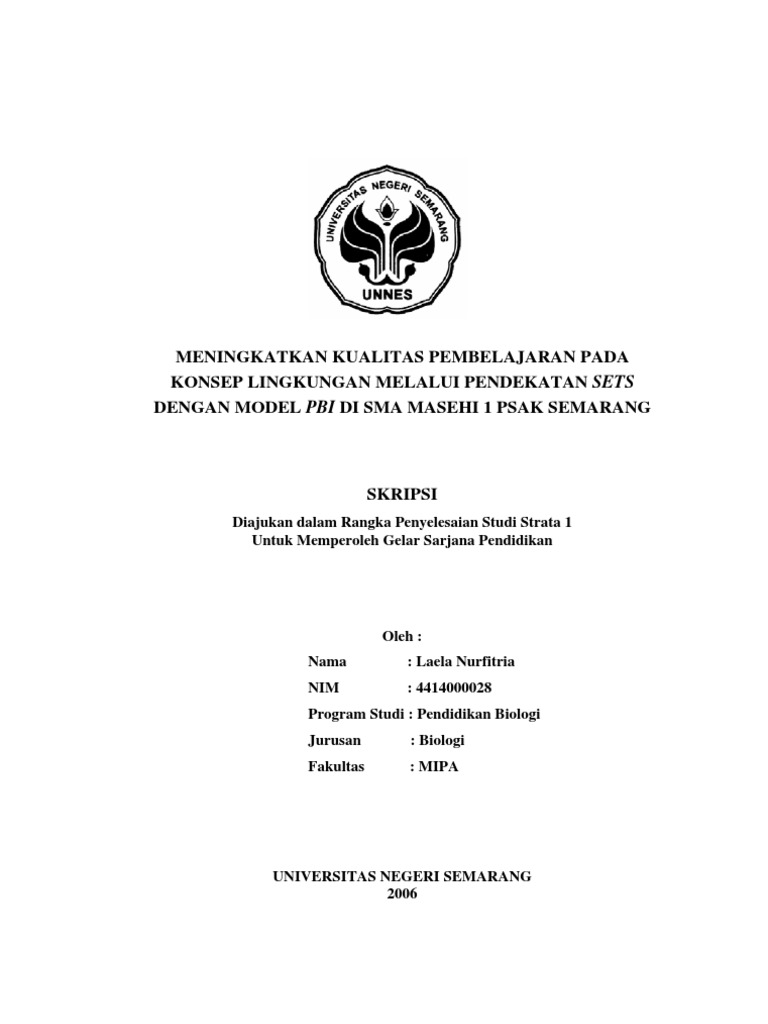 Skripsi Pendidikan Biologi