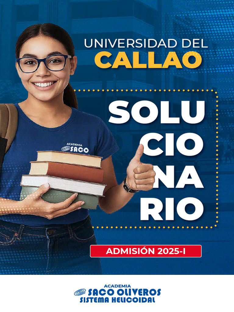 Solucionario Admisión UNAC 2025-I | PDF | Matemáticas