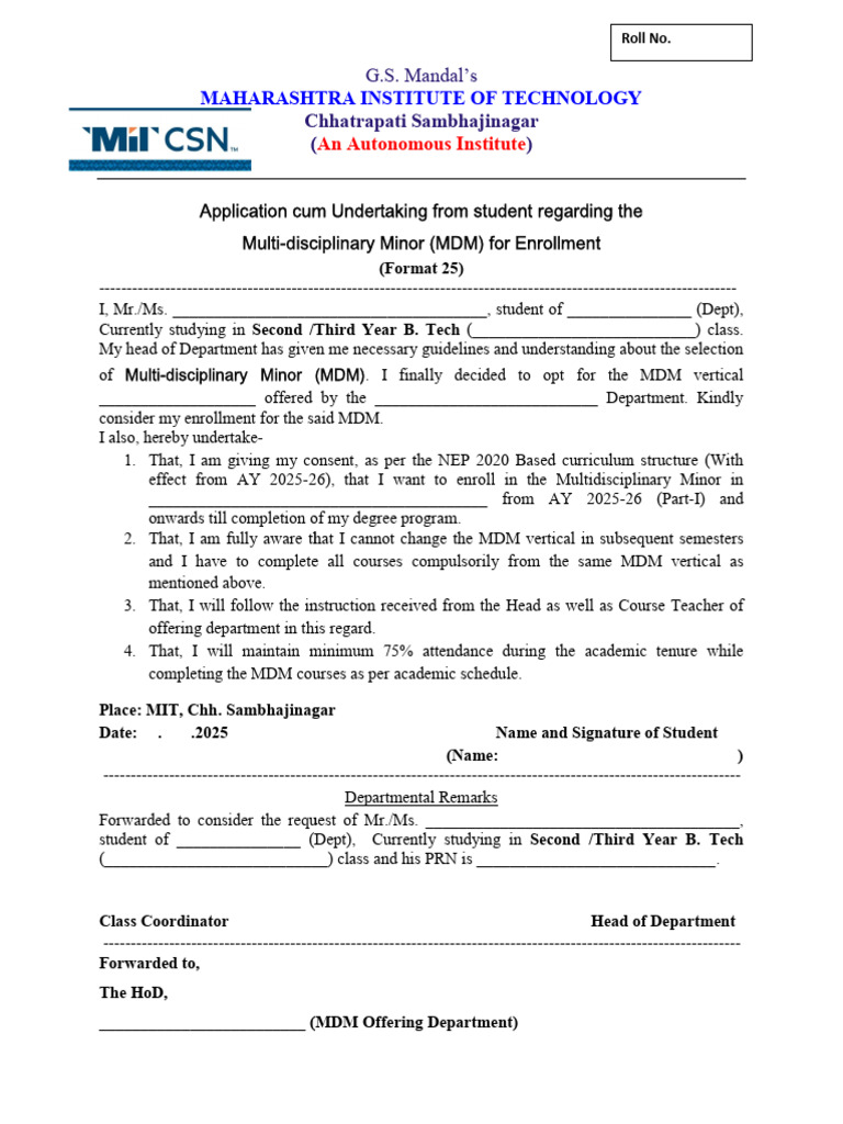 MDM Enrollment Application Form | PDF