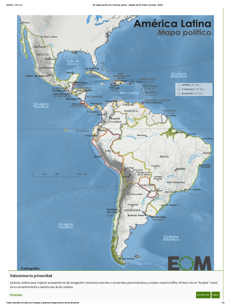 Mapa Político de América Latina | PDF