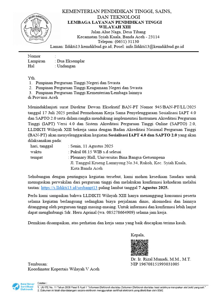 Sosialisasi IAPT 4.0 dan SAPTO 2.0 | PDF