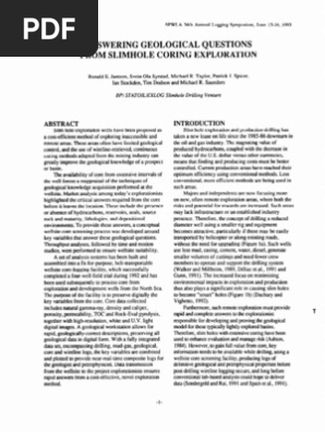 1993 T | PDF | Geology | Drilling Rig