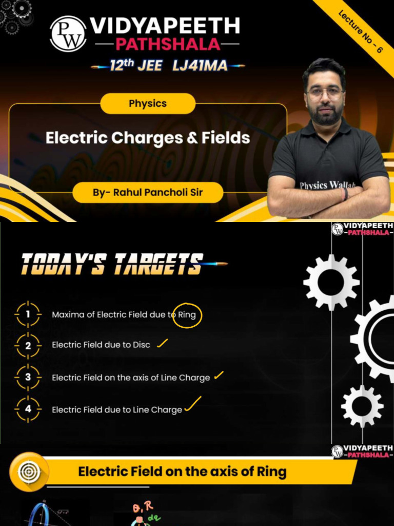 Electric Charges and Field - 06 - Class Notes - Pathshala 12th JEE 2025 ...