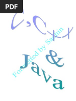 C, C++ & Java