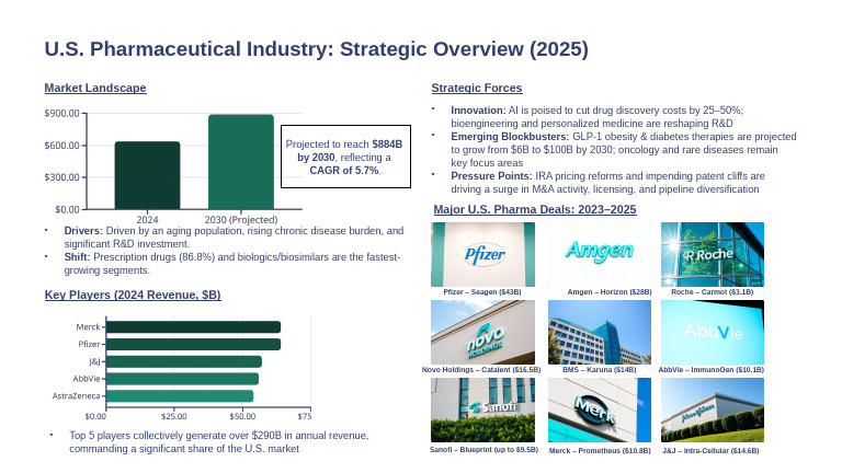 US Pharmaceutical Industry Strategic Overview 2025 | PDF