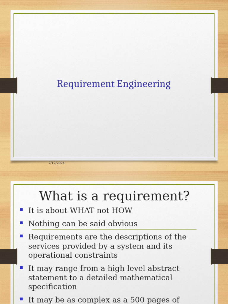 Requirement Engineering | PDF | System | Software Development