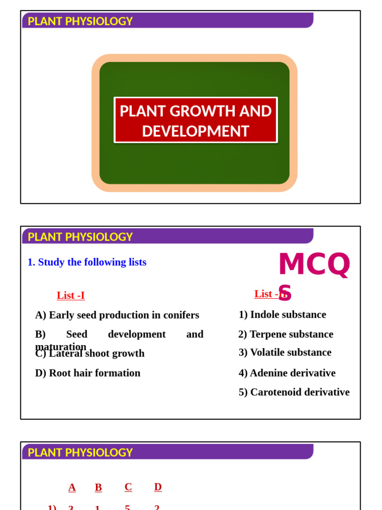 Plant Physiology: Growth & Hormones | PDF | Plant Hormone | Auxin