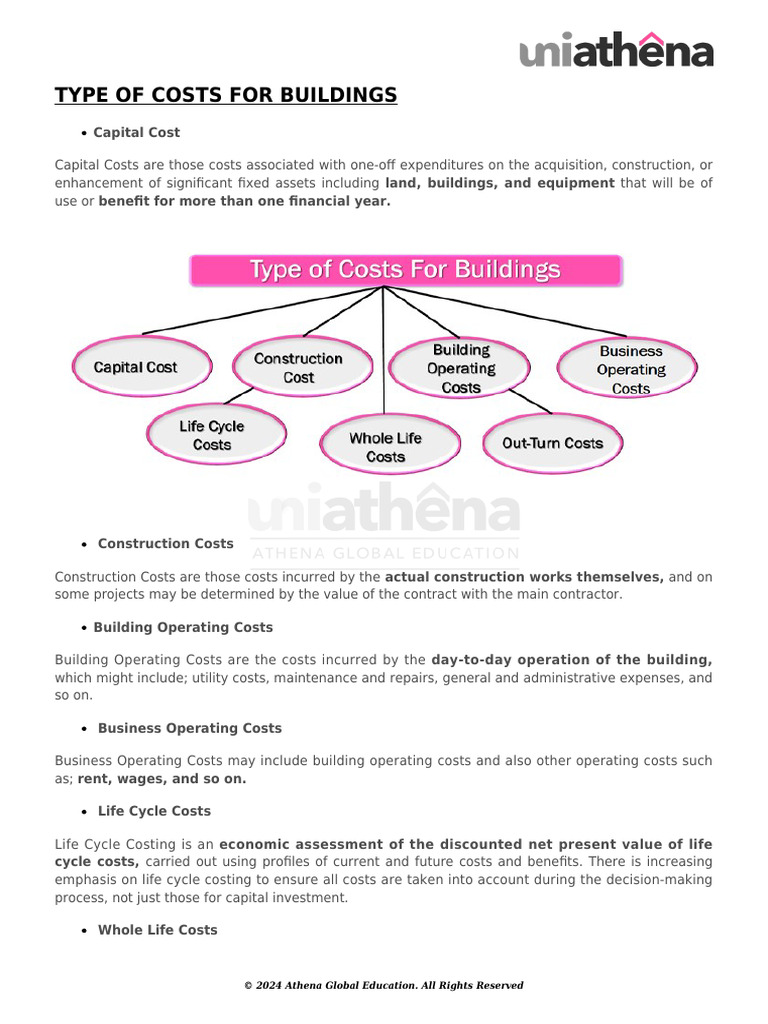 04.type of Costs For Buildings | PDF | Cost | Expense