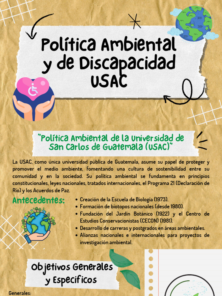 Política Ambiental y de Inclusión USAC | PDF | Política de medio ...