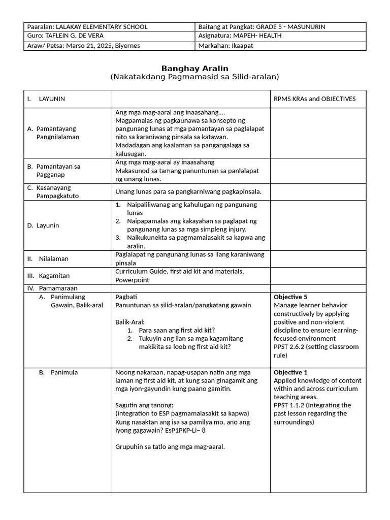 Co 2 Lesson Plan Devera | PDF