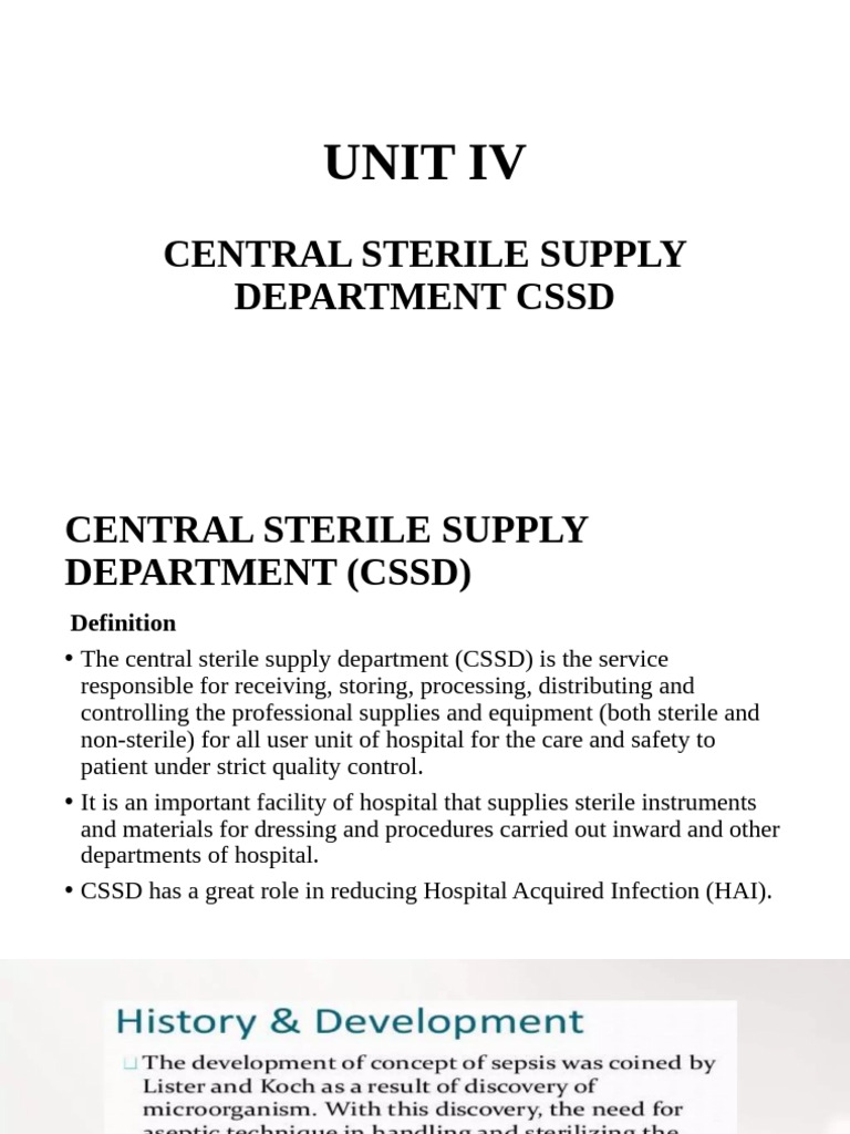 Infection Control Unit Iv | PDF