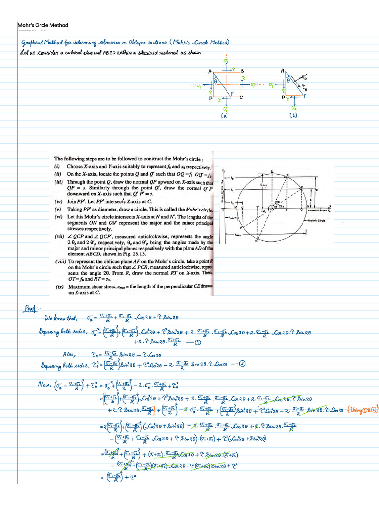 Session 59 Mohr's Circle Method | PDF