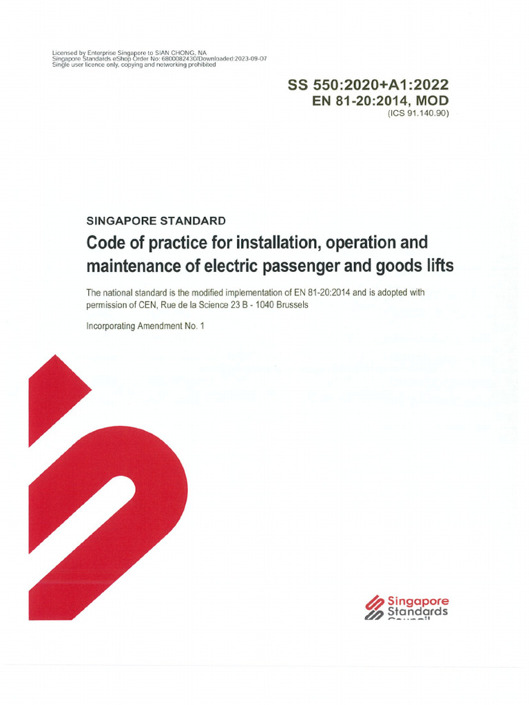 SS 550 - 2022-CP Installation, Operation and Maintenance of Electric ...