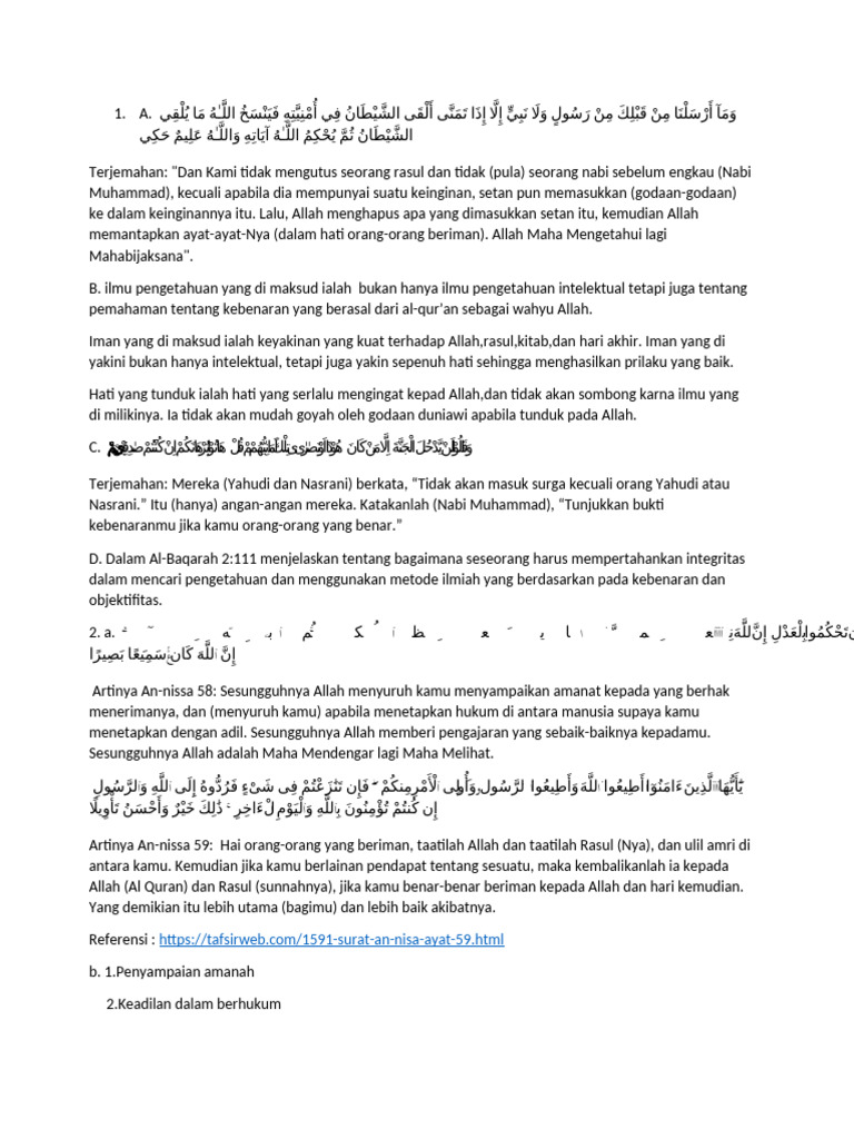 Pemahaman Iman dan Keadilan dalam Islam | PDF
