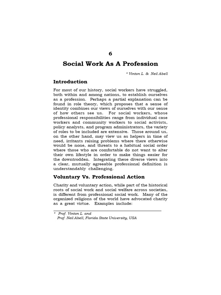 Block-2 Social Work Profession and Education | PDF | Social Work ...
