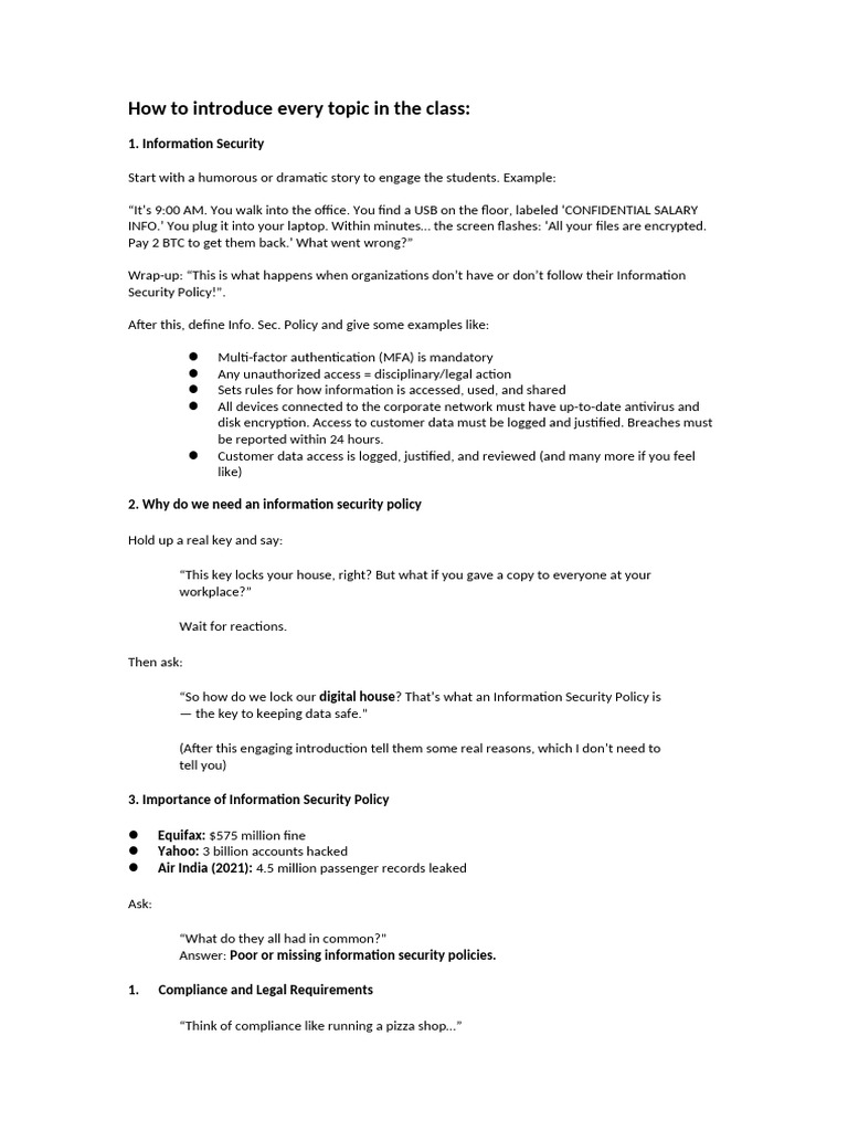 How To Introduce Every Topic in The Class | PDF