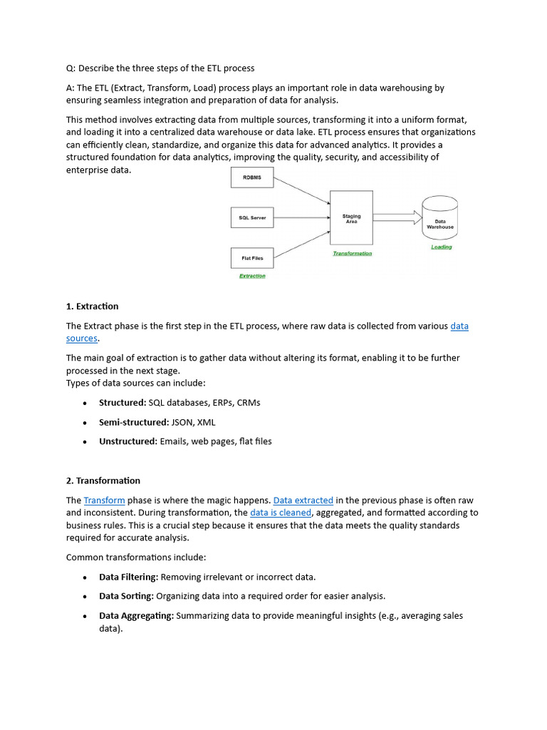 Understanding the ETL Process Steps | PDF