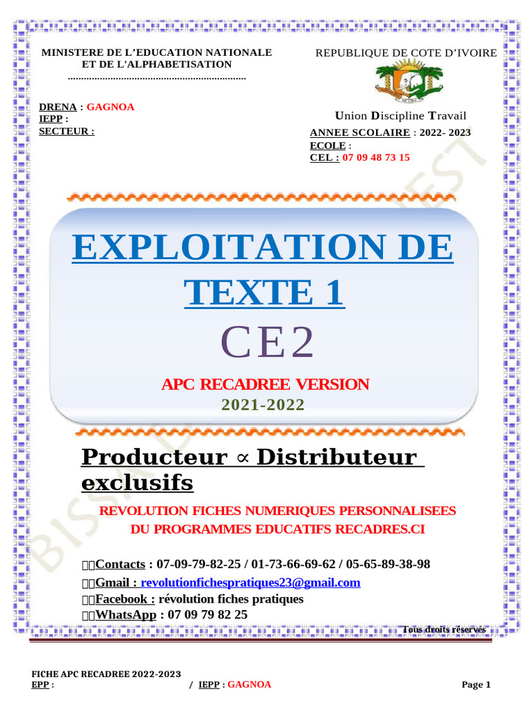 Fiche APC CE2 : Lexique et Évaluations | PDF | Lexique | Nombre grammatical