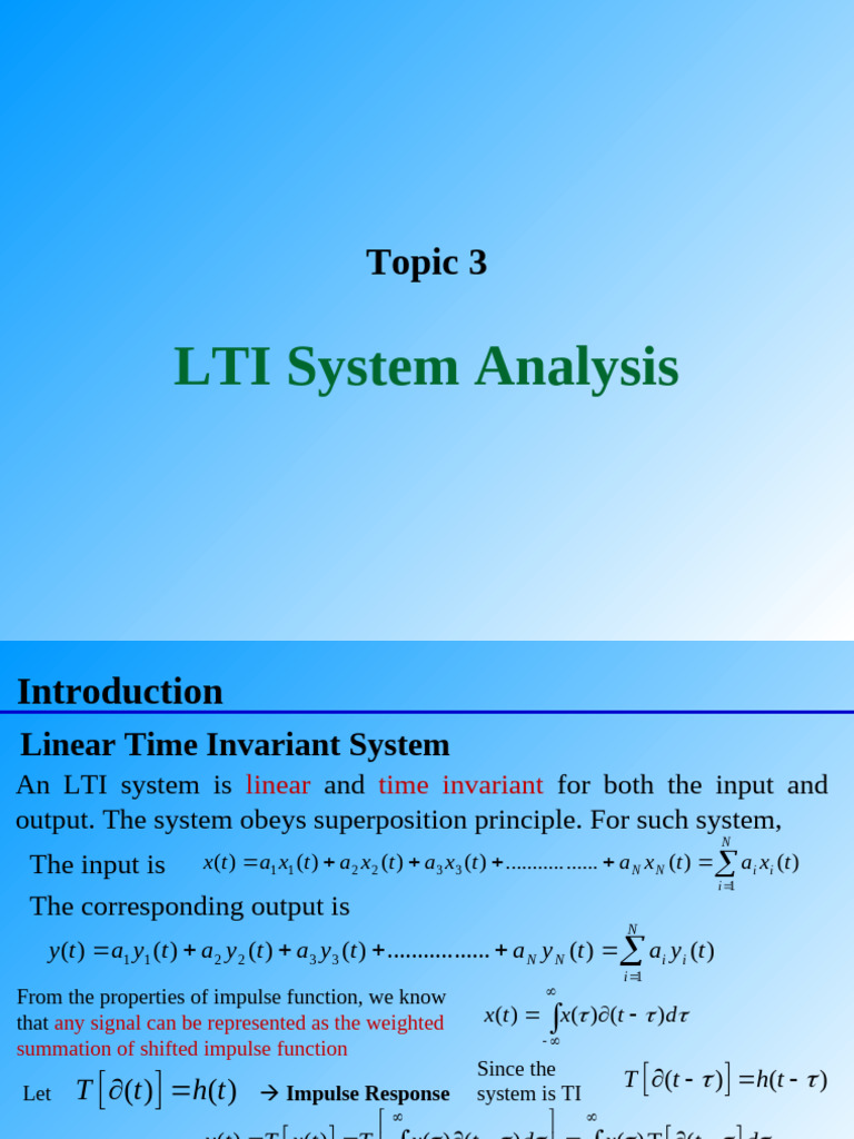 LTI System Properties and Analysis | PDF | Applied Mathematics | Algorithms