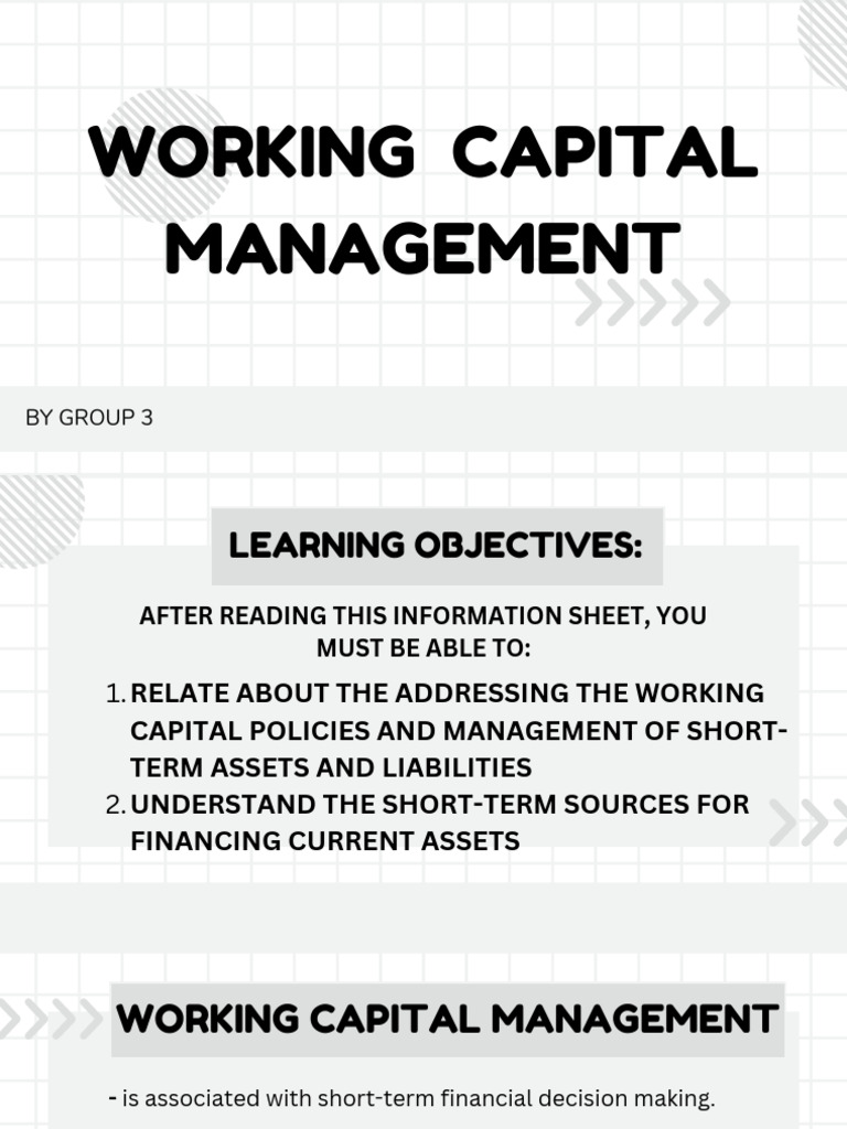 PDF FMan223 Module 6 Working Capital Management BSAIS 2C | PDF ...