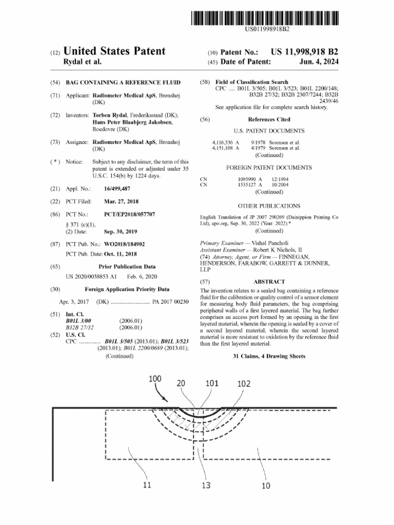 Radiometer Medical Bag Containing A Reference Fluid | PDF