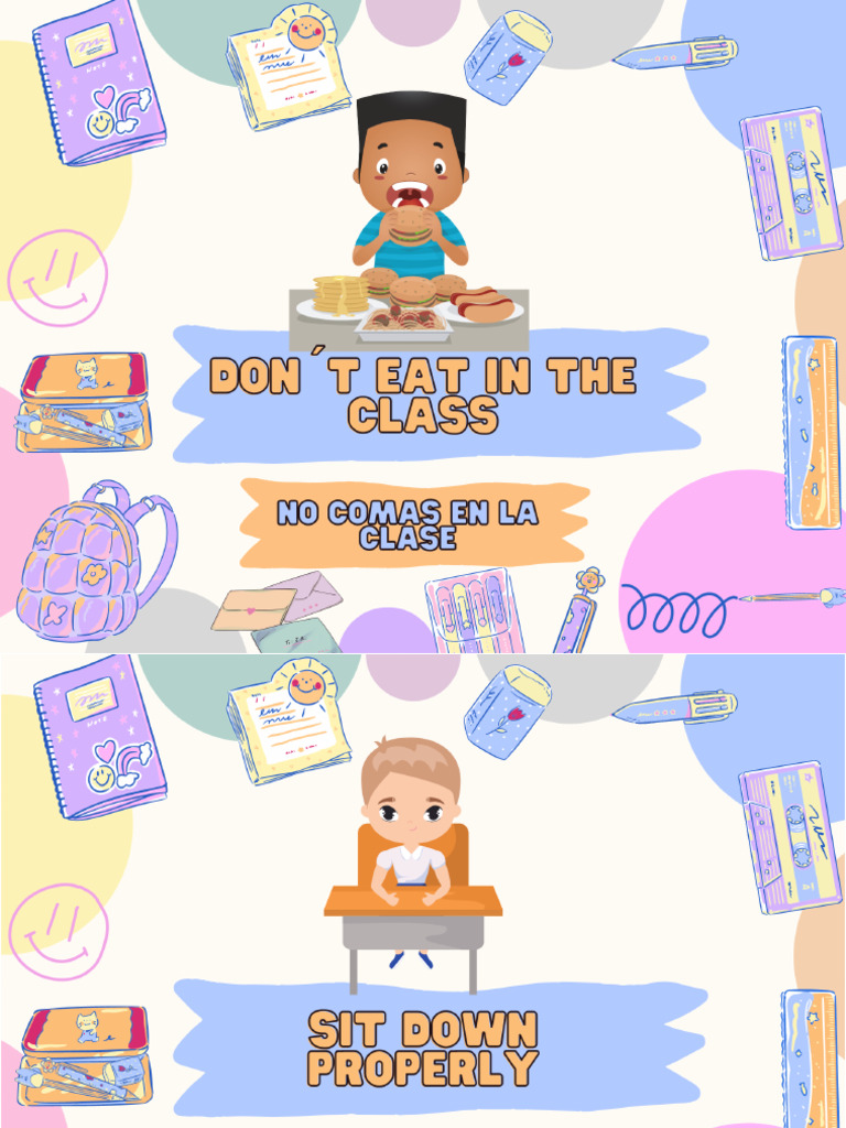 Reglamento Del Aula en Inglés y Español | PDF