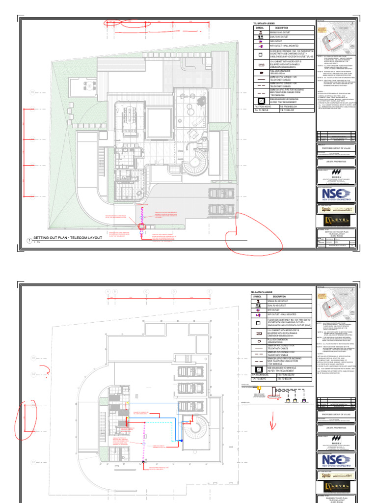 Telecom Layout for Proposed Villas | PDF | Telecommunications | Electronics