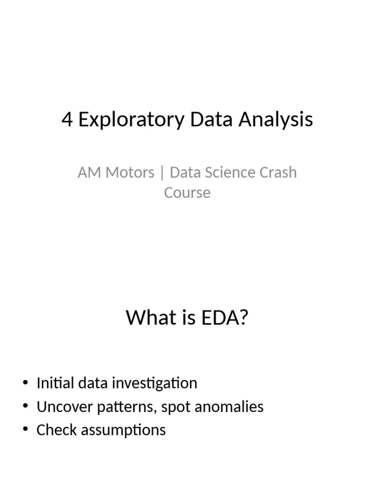 4 Exploratory Data Analysis | PDF