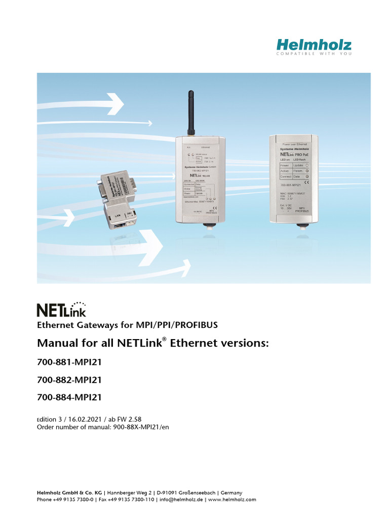 NETLink® Ethernet Gateway Manual | PDF | Computing | Information And ...