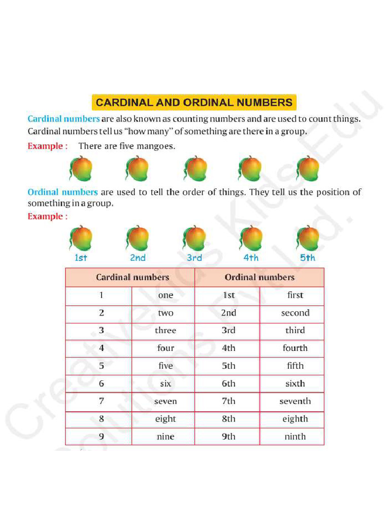 Ordinal Numbers Worksheet 1-10 | PDF